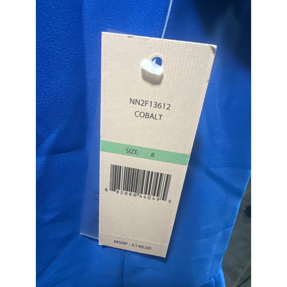 Nanette Nanette Lepore Cobalt Blue Smocked Midi Dress Puff Sleeve Size 8 - Picture 5 of 5